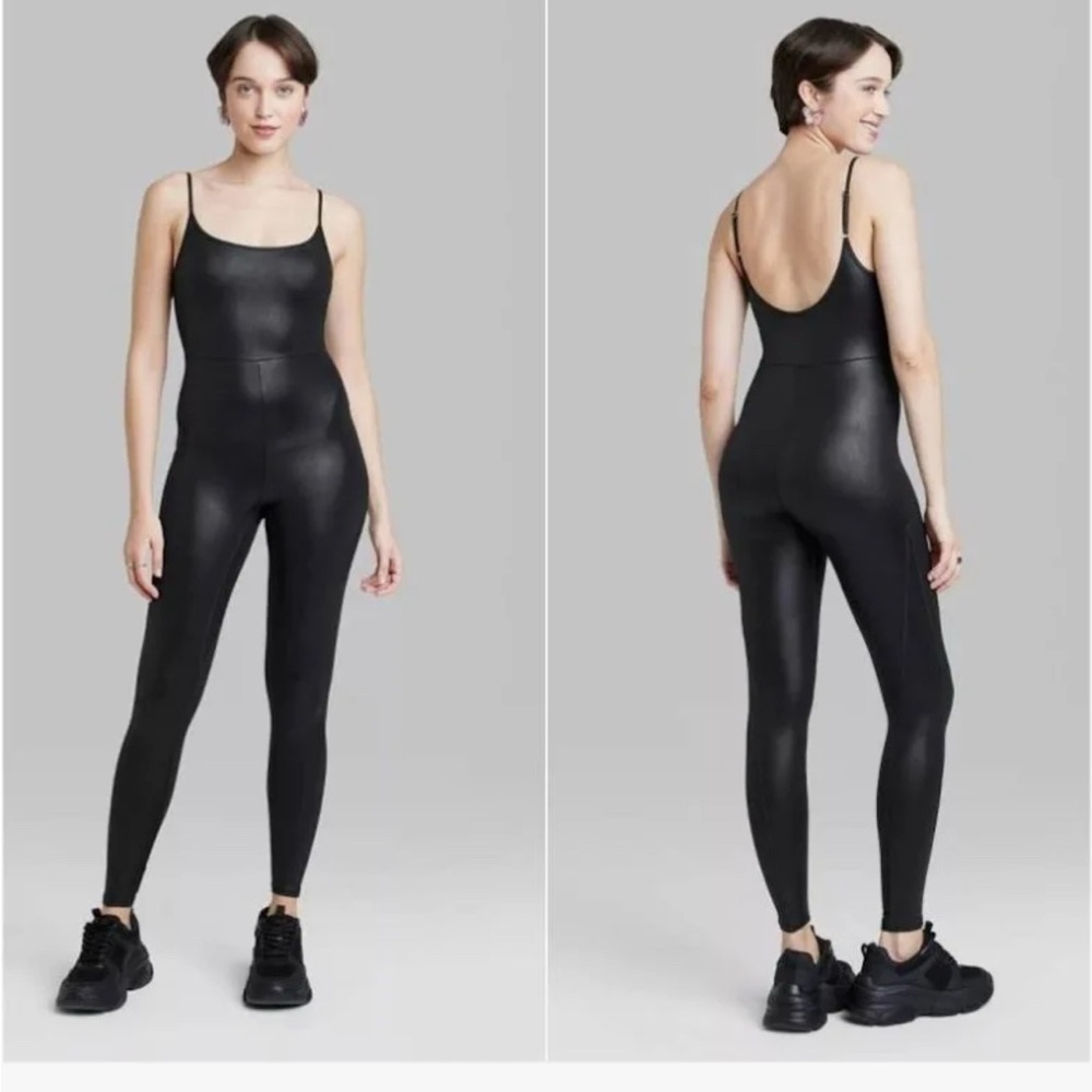 New Wild Fable Black Shiny Jumpsuit